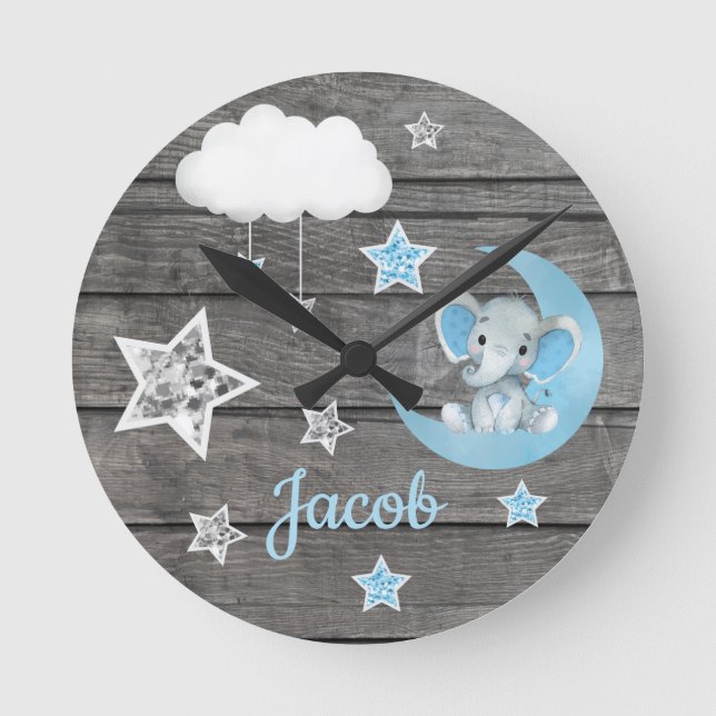 Lua, Relógio de Parede de Nuvem, Ronda, Médio (Frente)