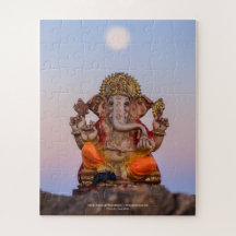 Lua sobre Ganeshji, 16x20 Quebra-cabeça de serra 2