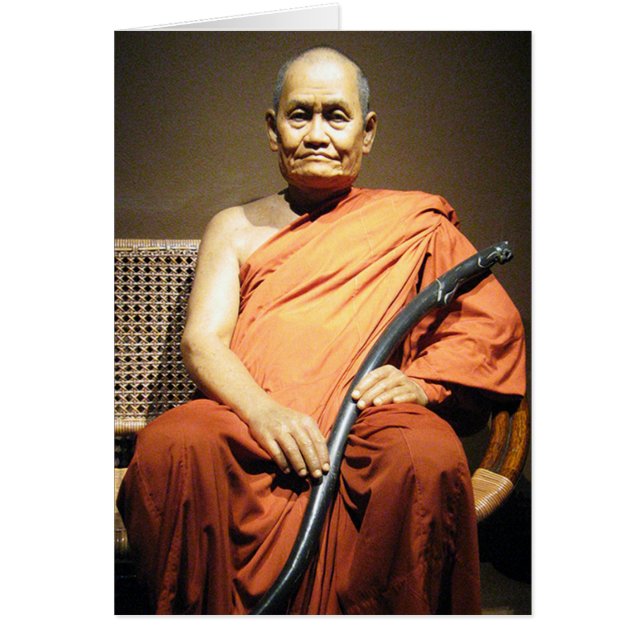 Luang Poo Cha Subhaddho ... Cartão Monk Budista (Frente)