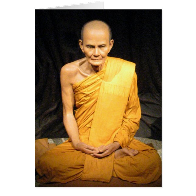 Luang Poo Mun Bhuridatto ... Cartão Monk Budista (Frente)