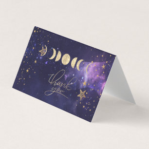 Luas Douradas Celestiais Stars Cartões de agradeci