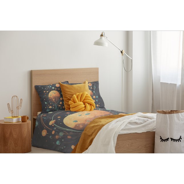 Luas e Nuvens Celestiais Árvores Pretas e Laranja (Criador carregado)