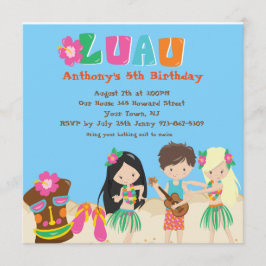 Luau com Crianças e Convite de Aniversário na Praç