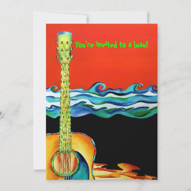 Luau Convite de festas (Frente)