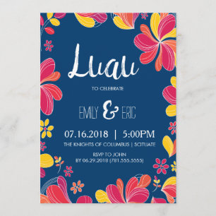 Luau Invite - Convite de festas tropical havaiano