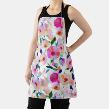 Lucid Flowers Apron Floral Colorido