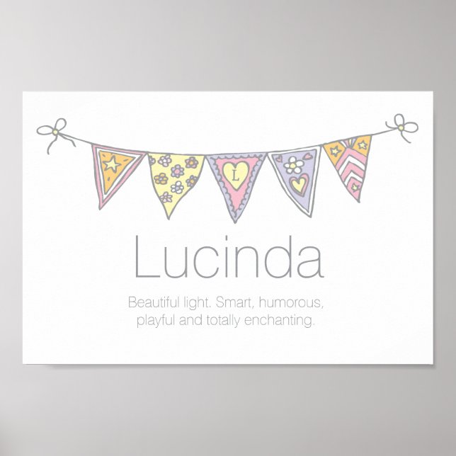Lucinda: nome e significado de poster de bunda (Frente)