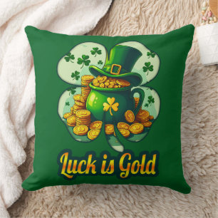 Luck Is Gold St Patrick’s Day - almofada