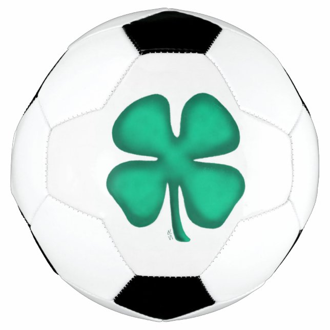 Lucky 4 bola de futebol de Clover irlandês folha (Frente)