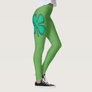 Lucky 4 Leggings de Clover irlandesas Folha