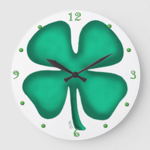 Lucky 4: Relógio de parede grande de Clover Irlan