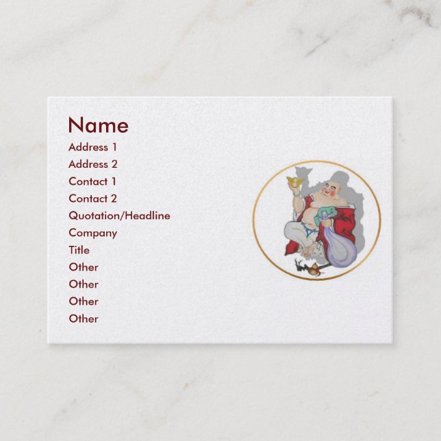 Lucky Buddha Cartão de visita (Frente)