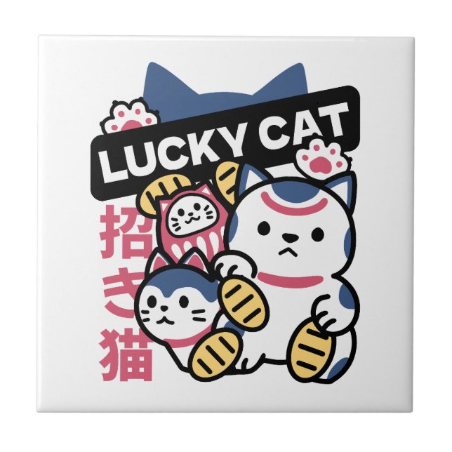Lucky Cat Maneki Neko – Japanese Fortune Cat  (Frente)