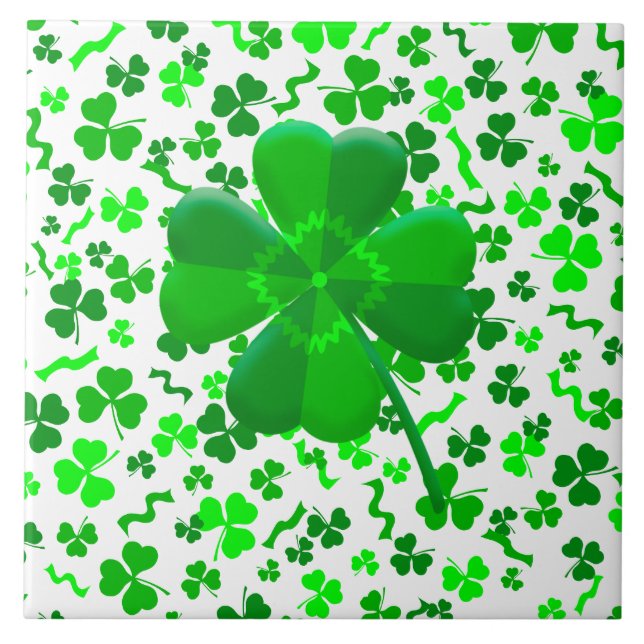 Lucky Four Leaf Clover Shamrocks Confetti (Frente)