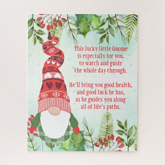 Lucky Gnomo Este pequeno e sortudo Quebra-cabeça d (Vertical)