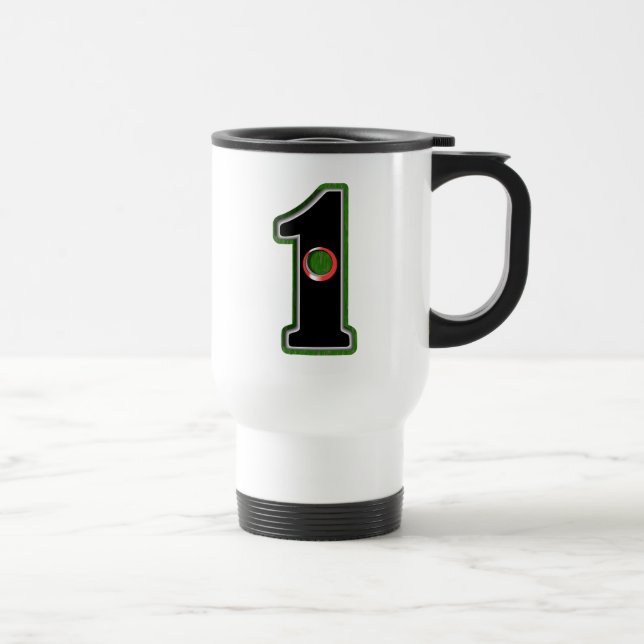 Lucky Golf Hole em um Design! caneca de viagem (Direita)