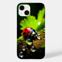 Lucky Ladybird Beetle em Folha