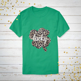 Lucky Leopard Imprima Rua de Shamrock. Dia de Patr
