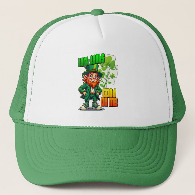 Lucky Leprechaun St Patrick’s Day Shirt – boné (Frente)