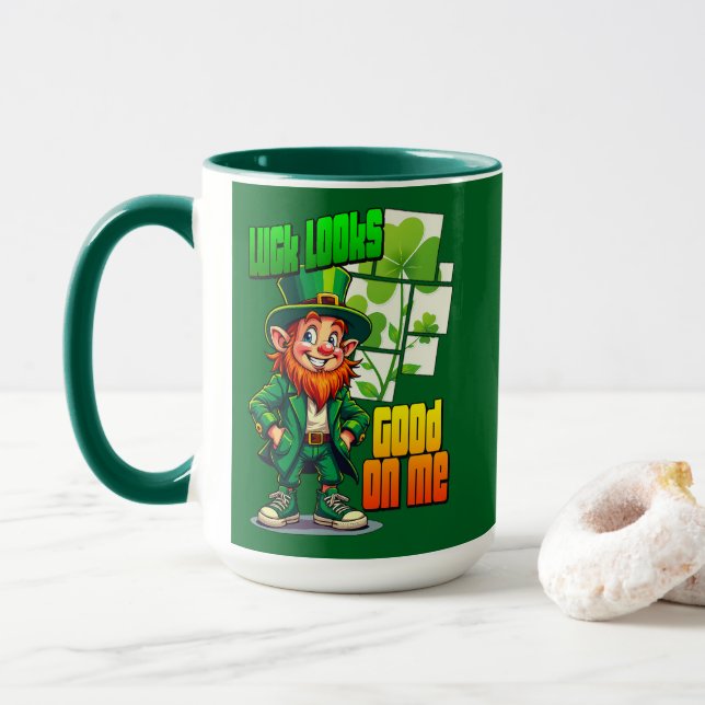 Lucky Leprechaun St Patrick’s Day Shirt – caneca (Com Donut)