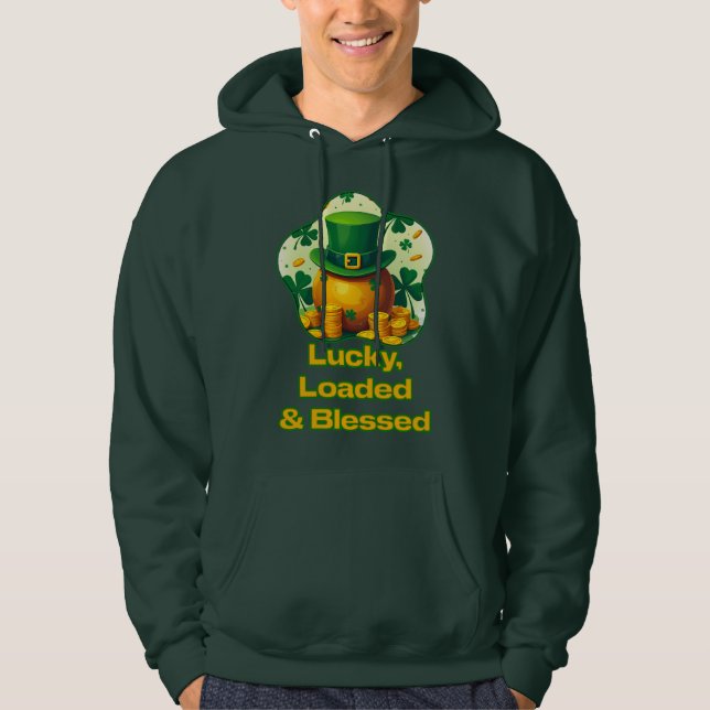 Lucky Loaded Blessed St Patrick’s Day  - camiseta (Frente)