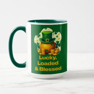 Lucky Loaded Blessed St Patrick’s Day  - caneca