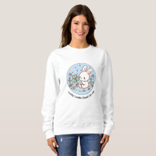 Lucky Looks Good On Me Camiseta de Coelhinho Fofo