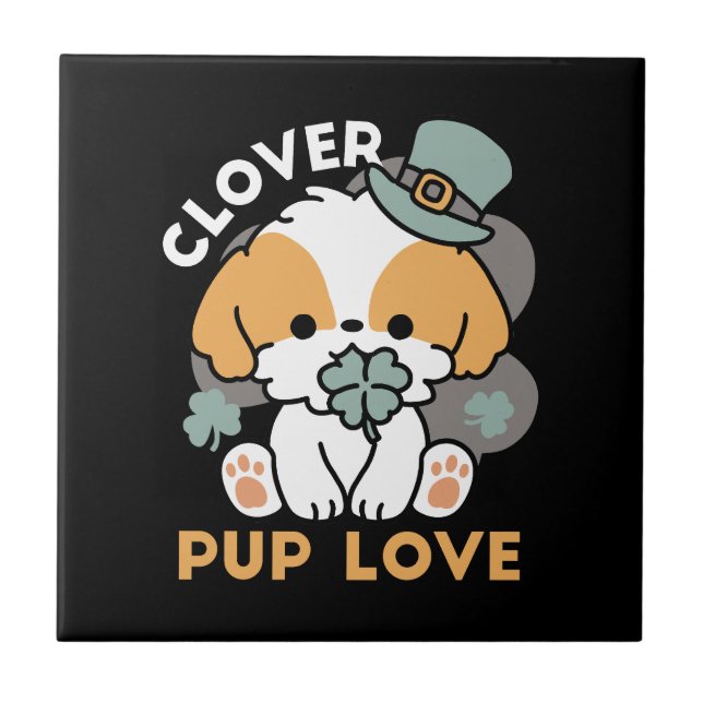 Lucky Pup com Clover - Rua. Presente no Dia de Pat (Frente)
