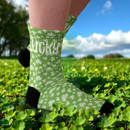 Lucky Shamrock Green - Meias Pais personalizadas