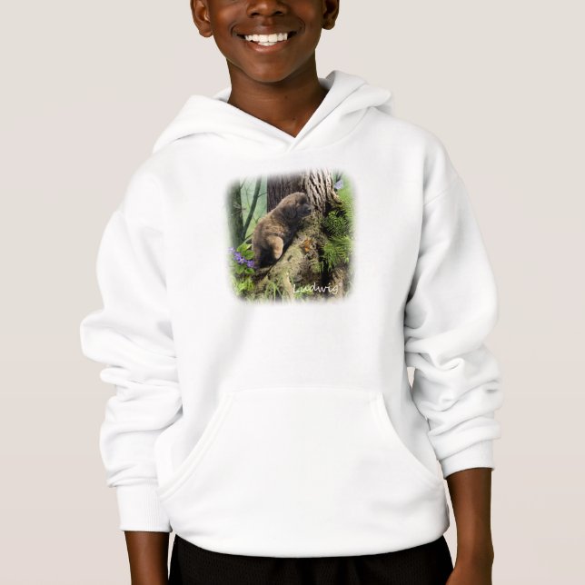 Ludwig o Leonberger explora o Hoodie da natureza (Frente)