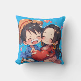 Luffy & Boa Hancock Anime Almofada de Arremesso