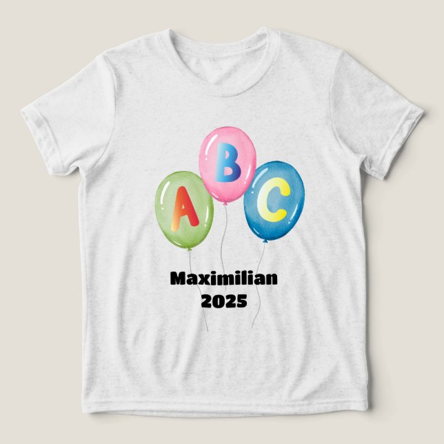 Luftballons ABC bunt - Schulkind 2026 | (Design frontal)