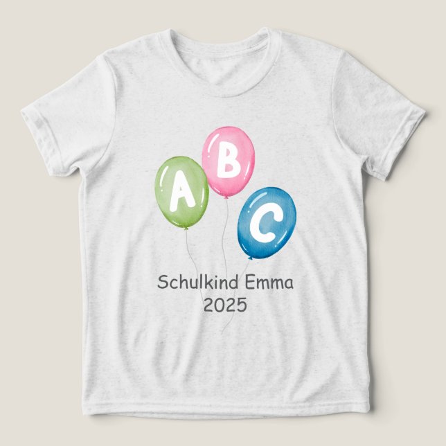 Luftballons ABC - Schulkind 2026 | (Design frontal)