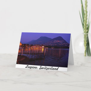 Lugano, cartão da suiça 5x7