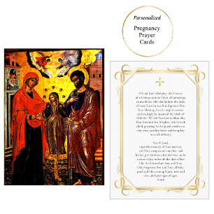 Lugar Anna, Joachim, Theotokos, Cartão de Oração de Grav