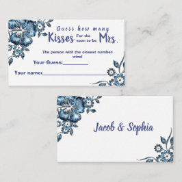 Lugar Blue Quantos beijos para o cartão de jogo da Sra. 