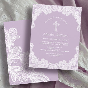 Lugar Branco no Convite Lilac Baptism