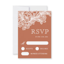 Lugar Branco sobre a placa RSVP de Casamento Terra