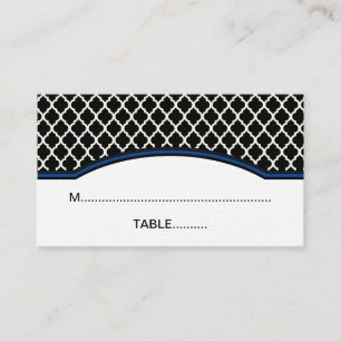 Lugar Cartão azul Elegante para colocação de quatrefoil