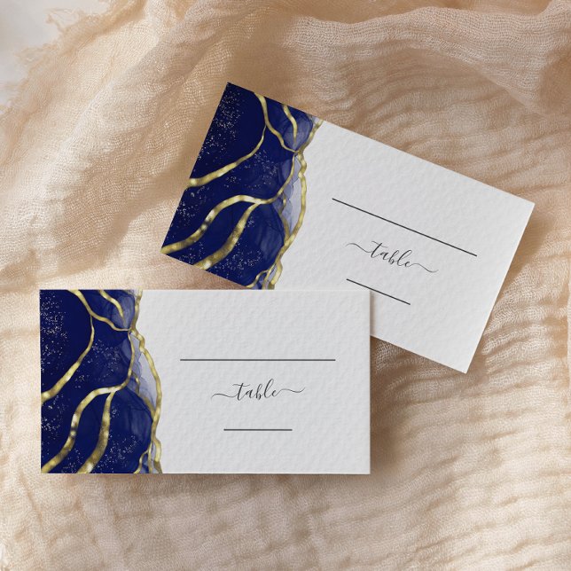 Lugar Cartão de Acompanhamento de Casamento Azul Navy Do (Criador carregado)
