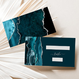 Lugar Cartão de Acompanhamento de Casamento Azul Teal Ch
