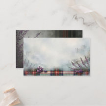 Cartão de Assento de Casamento MacAulay Tartan Hea