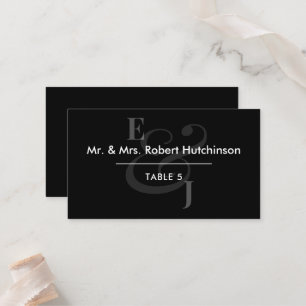 Lugar Cartão de Casamento Black Reverse Ampersand   Asse
