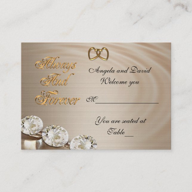 Lugar Cartão de casamento para sempre e para sempre, dia (Frente)