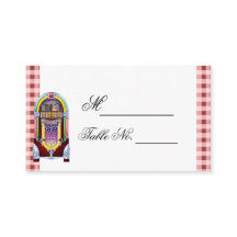 Cartão de Casamento Vintage Jukebox de 1950