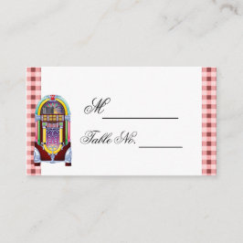 Lugar Cartão de Casamento Vintage Jukebox de 1950