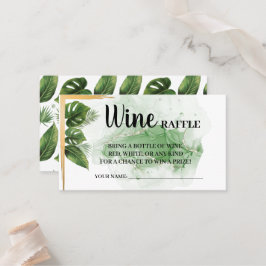 Lugar Cartão de Chá de panela de Bilhete de Vinho Tropic