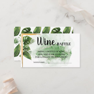 Lugar Cartão de Chá de panela de Bilhete de Vinho Tropic
