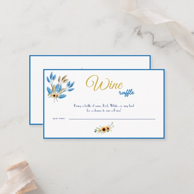 Lugar Cartão de Chá de panela de Casamento de Vinho Raff (Frente/Verso In Situ)