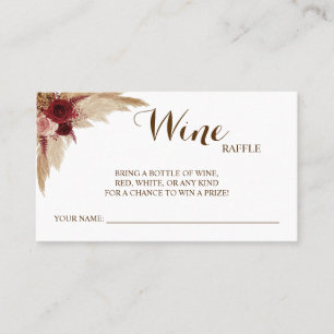 Lugar Cartão de Chá de panela de Casamento Pampas Wine